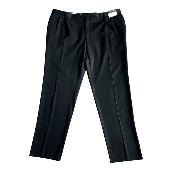 NWT JOSEPH & FEISS Black Wool Dress Pants Men’s Classic Fit Suit Pants Trousers - Picture 1 of 7
